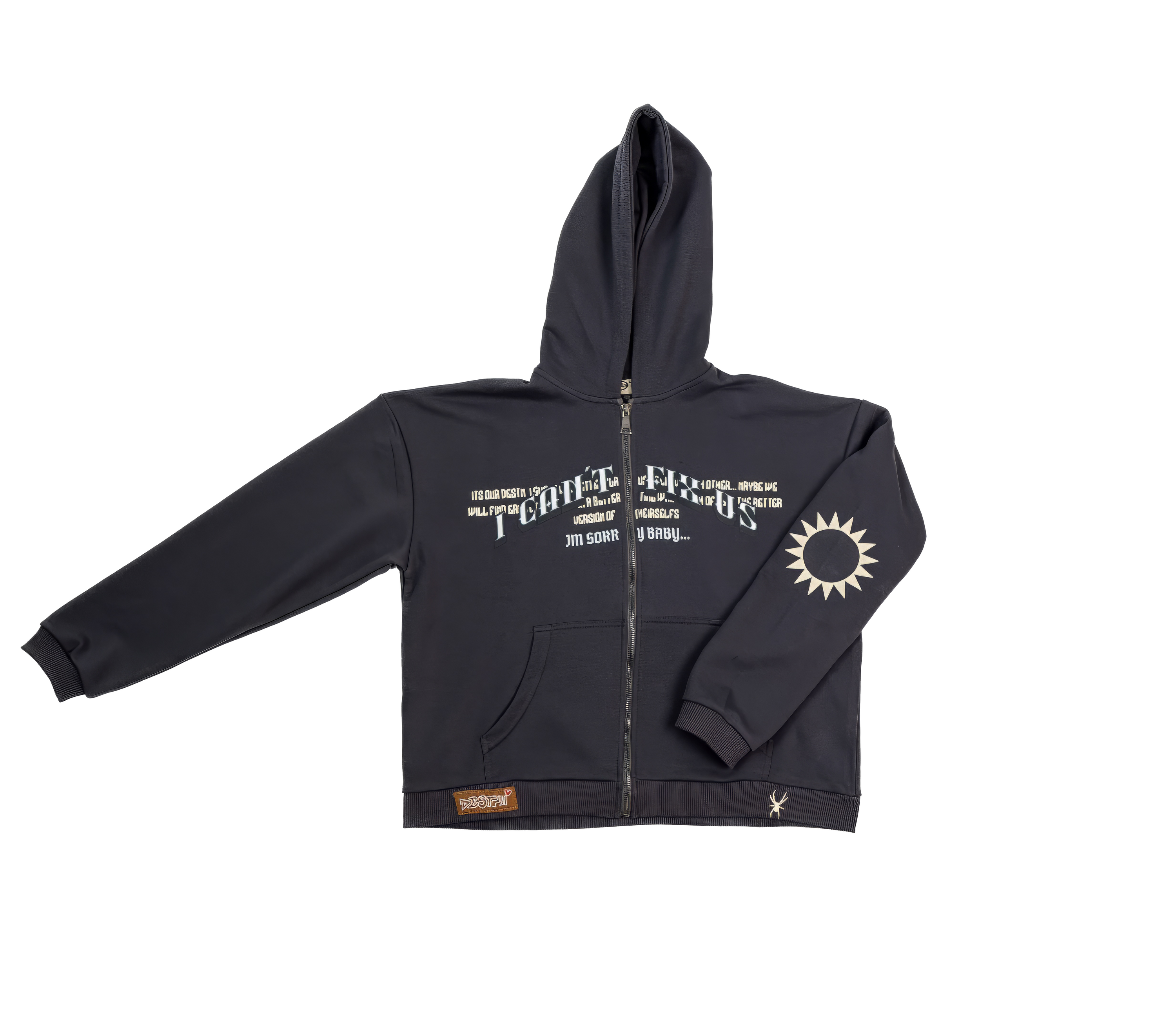 „I CAN’T FIX US“ zip-hoodie