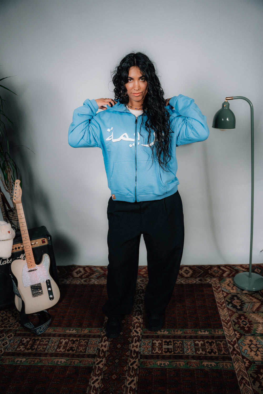 „BLUE FATIMA“ zip-hoodie