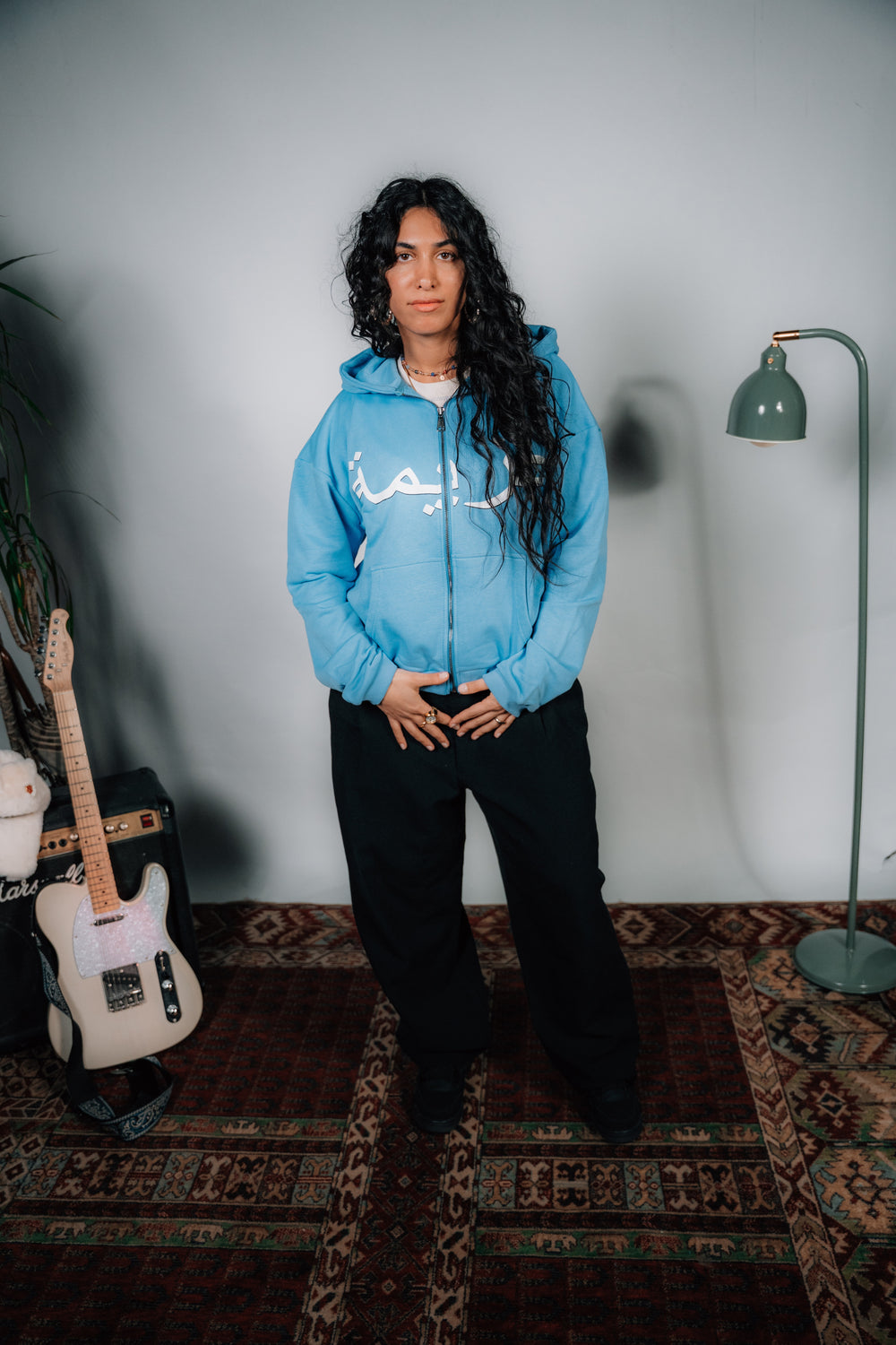 „BLUE FATIMA“ zip-hoodie