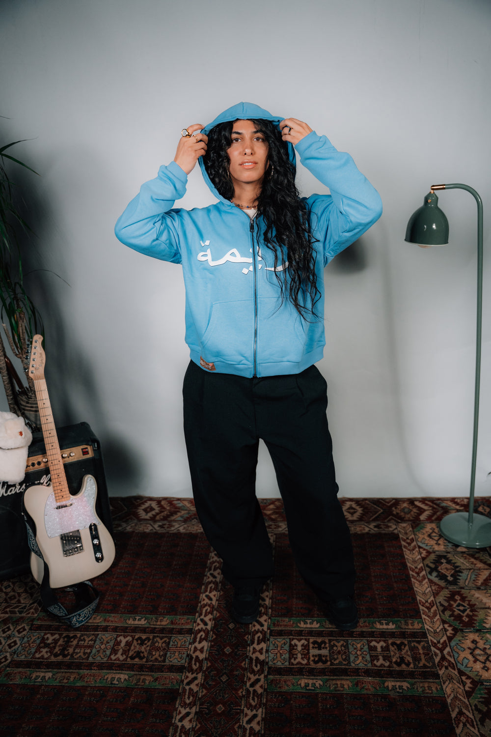 „BLUE FATIMA“ zip-hoodie
